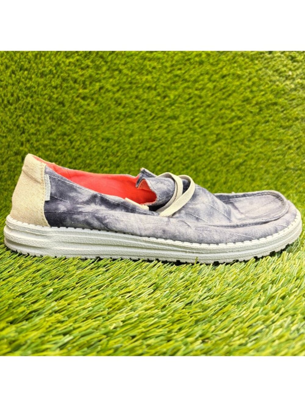 Hey Dude Wendy Tie Dye Womens Size 10 Navy Athletic Casual Slip On Shoes